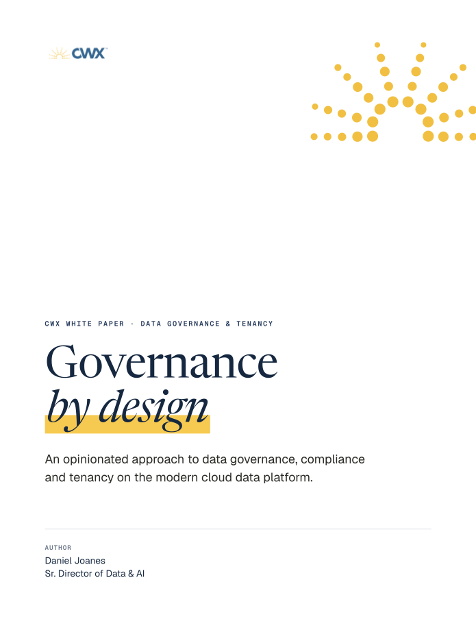 Cover of the Governance by design white paper