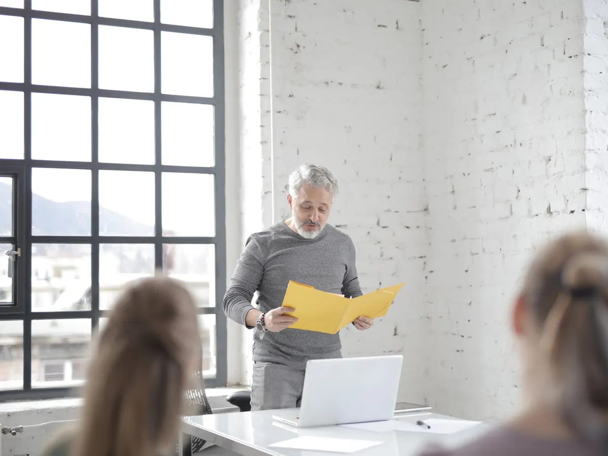 A senior leader walking his team through the plan